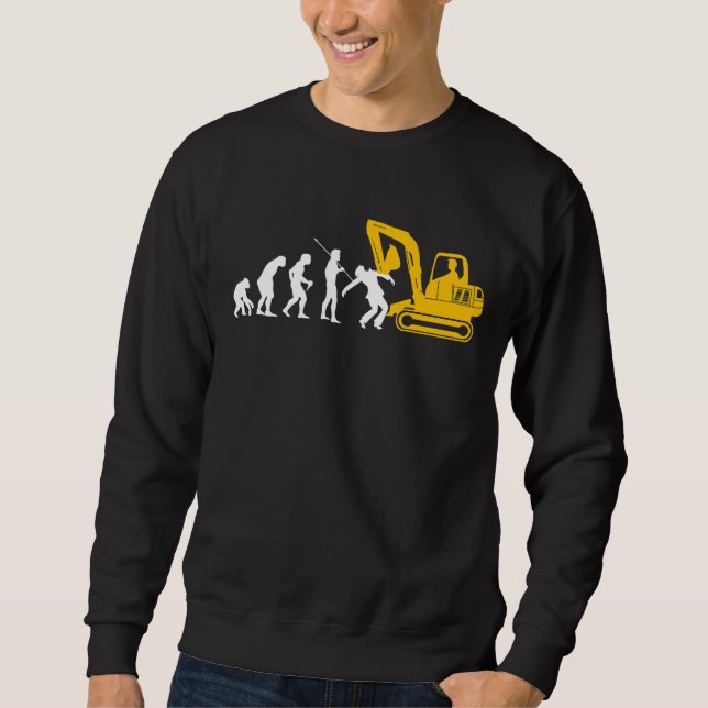 Sweatshirt Guide de l'excavateur de conduite Travaux de const (Devant)