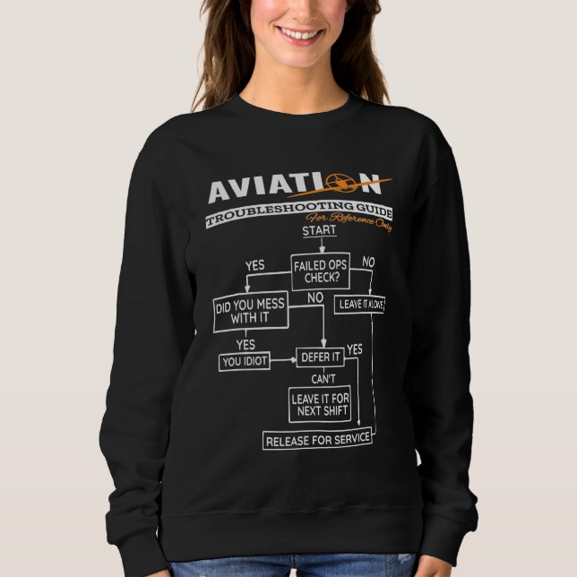 Sweatshirt Guide de tir sur les problèmes de l'avion pilote a (Devant)