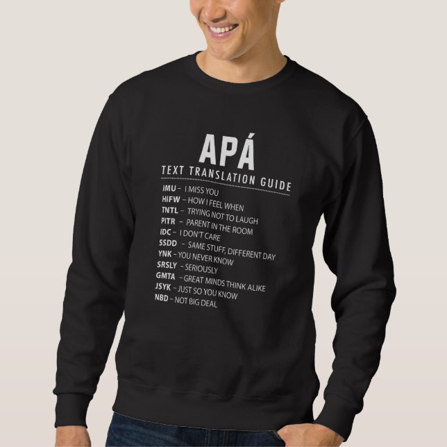 Sweatshirt Guide De Traduction Des Acronymes Et De L'Argot Du (Devant)