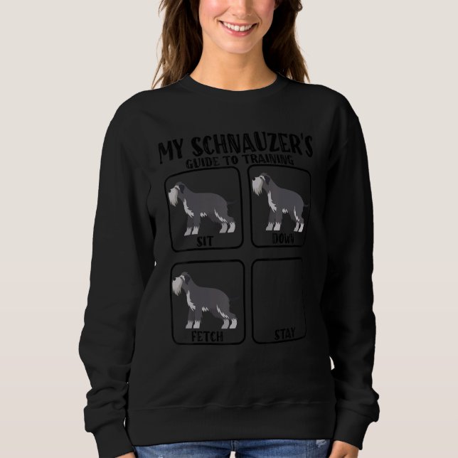 Sweatshirt Guide d'entraînement de chien Schnauzer de plaisir (Devant)