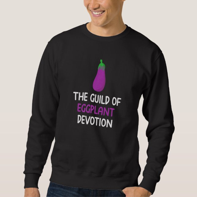 Sweatshirt Guilde De Dévotion D'Aubergine Végétale Ventilable (Devant)