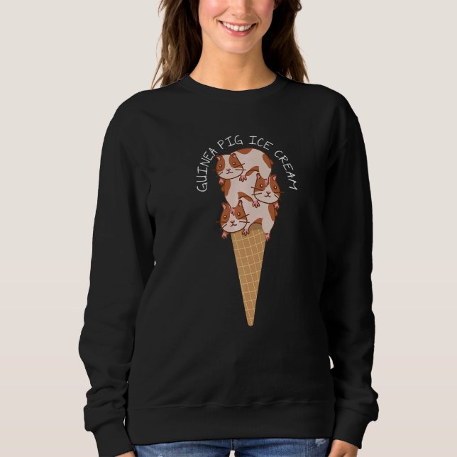 Sweatshirt Guinea Pig Ice Cream Graphic Guinea Pig Owner Pets (Devant)