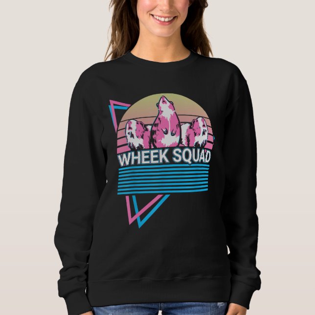 Sweatshirt Guinea Pig Retro Wheek Squad (Devant)
