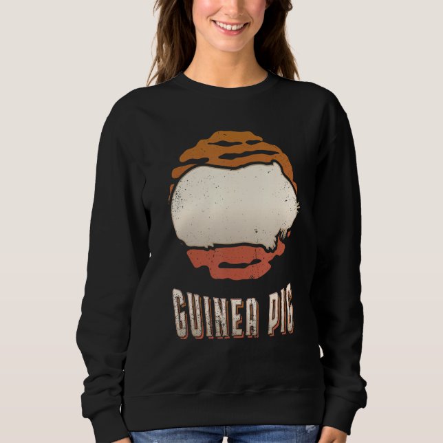 Sweatshirt Guinea Pig Vintage Retro Classic Animal Sunset (Devant)