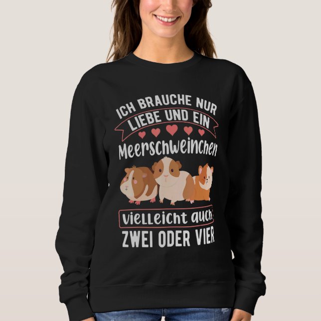 Sweatshirt Guinéen Pig Animal Guinéen Cochon dit : (Devant)
