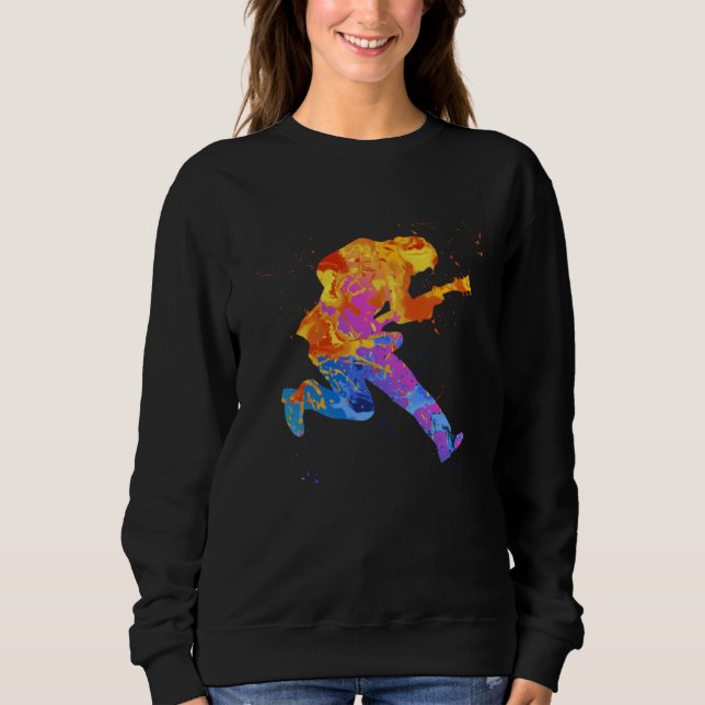 Sweatshirt Guitar Player Musician Graphic Music Instrument Gr (Devant)
