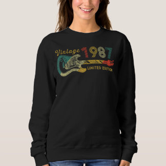 Sweatshirt Guitare 35 ans Vintage 1987