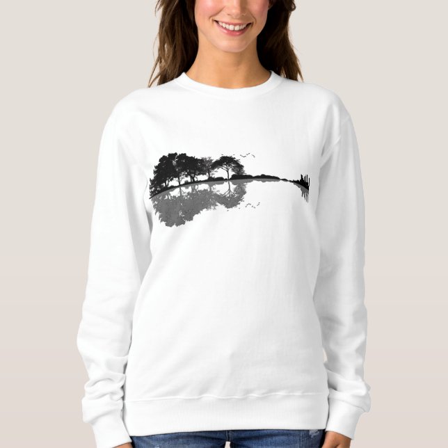 Sweatshirt Guitare acoustique Nature Est Musique Basse Guitar (Devant)