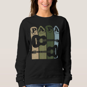 Sweatshirt Guitare acoustique vintage Papa Pick Guitare Musiq