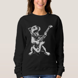 Sweatshirt Guitare guitariste chien - Russell Terrier Papa Ma