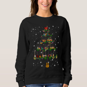 Sweatshirt Guitare Santa Hat Noël Arbre Musique Aime Noël
