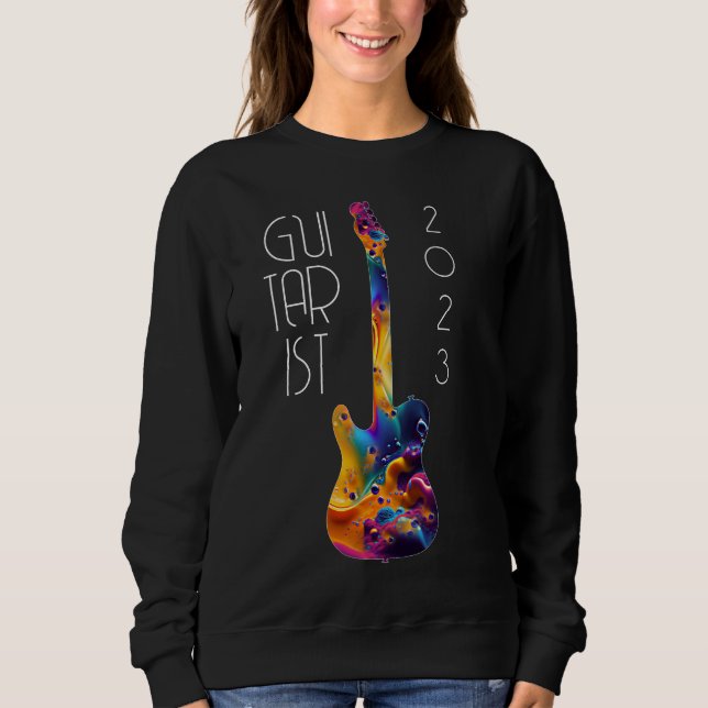 SWEATSHIRT GUITARISTE 2023 CADEAU DE BANDE DE GUITARISTE COLO (Devant)