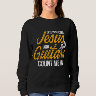 Sweatshirt Guitariste chrétien Jésus Eglise Culte Guitare Pl