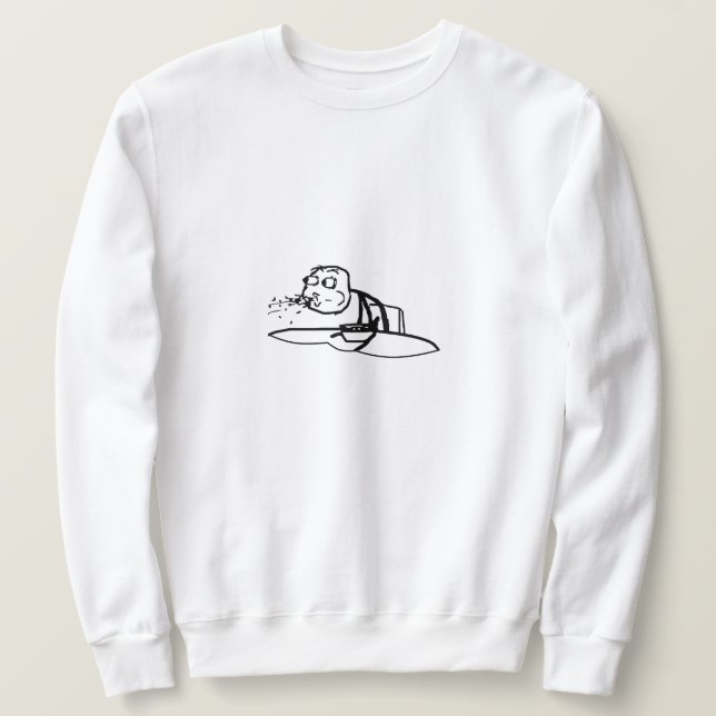 Sweatshirt Guy Spitting Mème de céréales (Design devant)