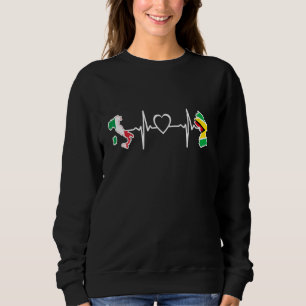 Sweatshirt Guyana Italie Drapeau Guyanais Italien Battement d