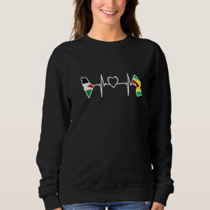 Sweatshirt Guyana Palestine Drapeau Guyanais Palestinien Batt