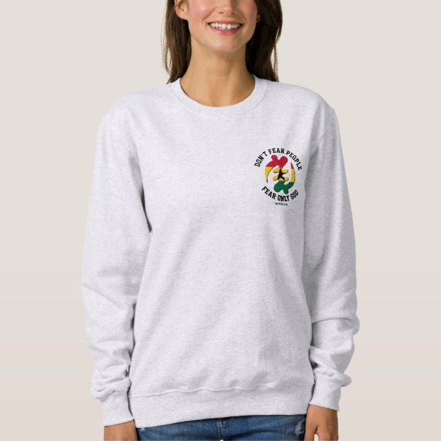 Sweatshirt Gye Nyame Adinkra CRAINTE SEULEMENT DIEU Christian (Devant)