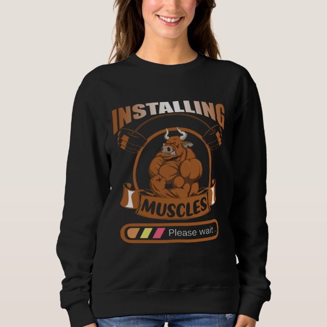 Sweatshirt Gym Buffalo Weightlifting Shirt -Funny Fitness Shi (Devant)