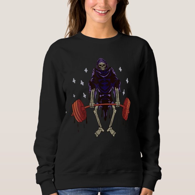 Sweatshirt Gym  Grim Reaper Deadlift Workout  Occult 2 (Devant)