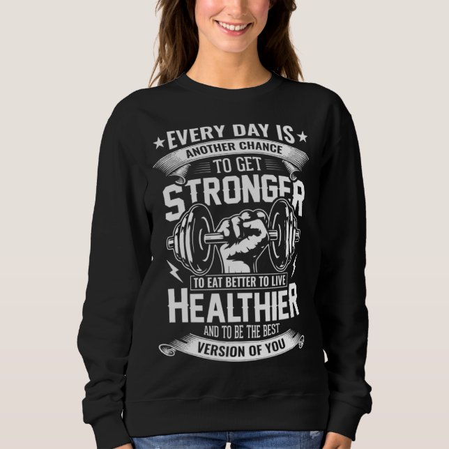 Sweatshirt Gym Motivational Inspirational Weightlifting Worko (Devant)