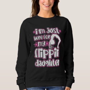 Sweatshirt Gymnaste Maman Ou Papa Flippin Fille Silhouette De