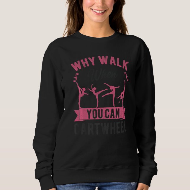 Sweatshirt Gymnastics Gymnast Girls Women Cute Retro Cartwhee (Devant)