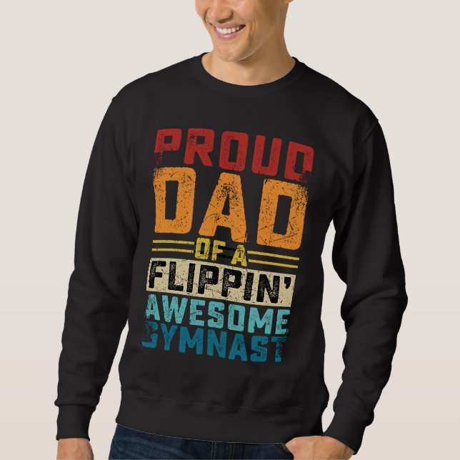 Sweatshirt Gymnastics men Dad Of Awesome Gymnast Dance Father (Devant)