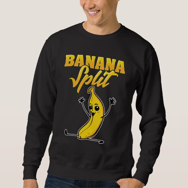 Sweatshirt Gymnastique éclatante de banane douce et amusante (Devant)