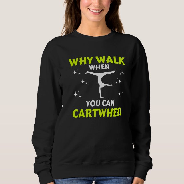 Sweatshirt Gymnastique, Gymnaste, Cheer, acrobaties, Cool (Devant)