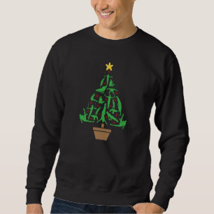 Sweatshirt Gymnastique masculine Arbre de Noël