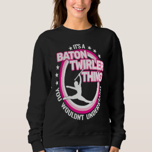 Sweatshirt gymnastique rythmique manipulation de bâton rétro