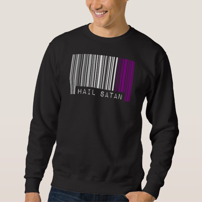 Sweatshirt Hail Satan Aexy Pride Indicateur Barcode Satanist  (Devant)