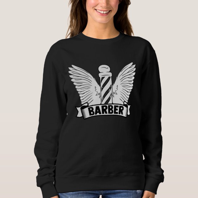 Sweatshirt Haircut Proud Barber Hairstylist Salon Pole Hairst (Devant)