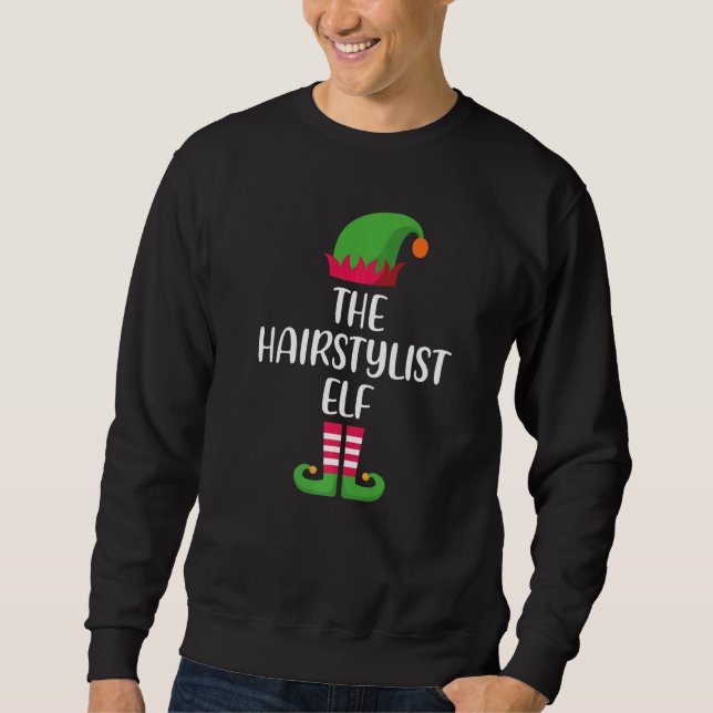Sweatshirt Hairstylist Elf Family Matching Group Christmas Pa (Devant)