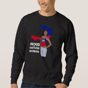 Sweatshirt Haïti Drapeau d'amour haïtien Fière Femme Princess