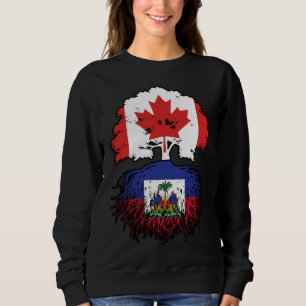 Sweatshirt Haïti Haïti Haïti Canada drapeau des racines de l'