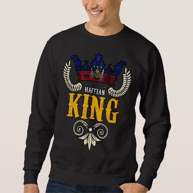 Sweatshirt Haiti Haitian Flag Day Proud Ayiti King Crown (Devant)