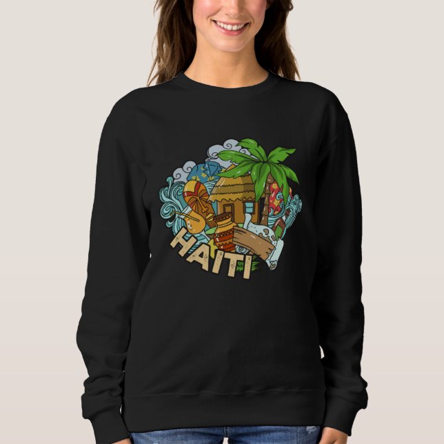Sweatshirt Haiti Haitian Flag Day Proud Strong Ayiti Pride  2 (Devant)