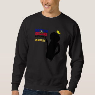 Sweatshirt Haïti Princesse Haïtienne Drapeau Les Reines Sont 