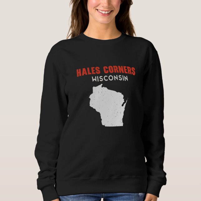 Sweatshirt Hales Corners USA State America Travel Montanan He (Devant)