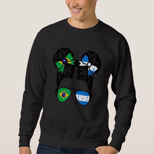 Sweatshirt Half Brazilian Half Honduran Girl Brazil Kids (Devant)