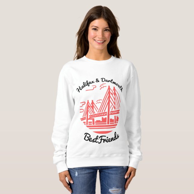 Sweatshirt Halifax et Dartmouth Meilleurs amis Nouvelle-Écoss (Devant entier)