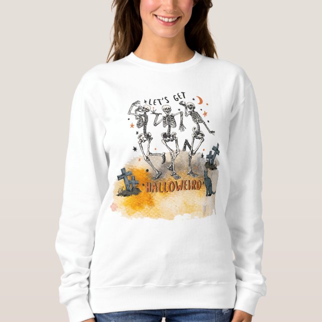 Sweatshirt Hallobizarres ! La danse des trois squelettes (Devant)