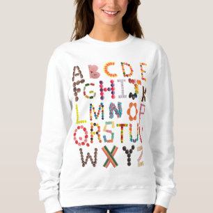 Sweatshirt Halloween Alphabet Candy ABC pour enseignant