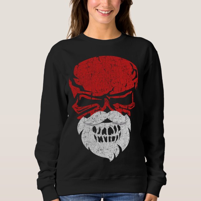 Sweatshirt Halloween and Christmas Skull Graphic Tees Hallowe (Devant)