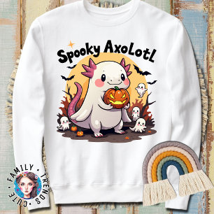 Sweatshirt Halloween Axolotl Cadeaux mignon Squelette Hallowe