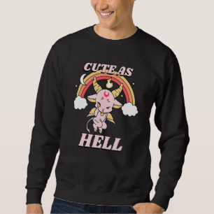 Sweatshirt Halloween Baphomet Satan Mignon comme l'enfer Past
