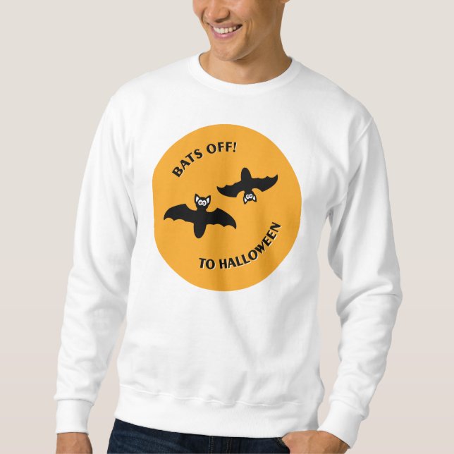 Sweatshirt Halloween Bats Orange (Devant)