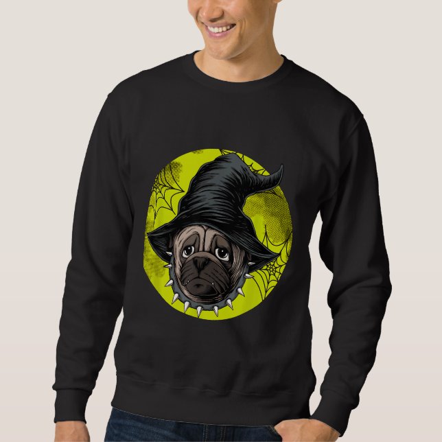 Sweatshirt Halloween Carlins Citrouille Grunge Jack O Lan Amo (Devant)