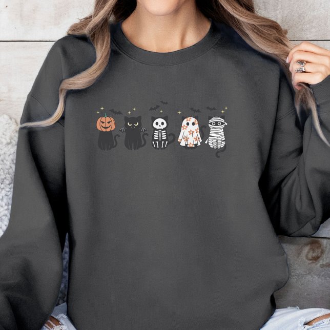 Sweatshirt Halloween Chats noirs Éffrayant mignonne drôle (Créateur téléchargé)